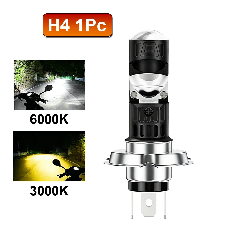 Motorcycle LED Headlight Bulb H4 H6 BA20D P15D – 40000LM