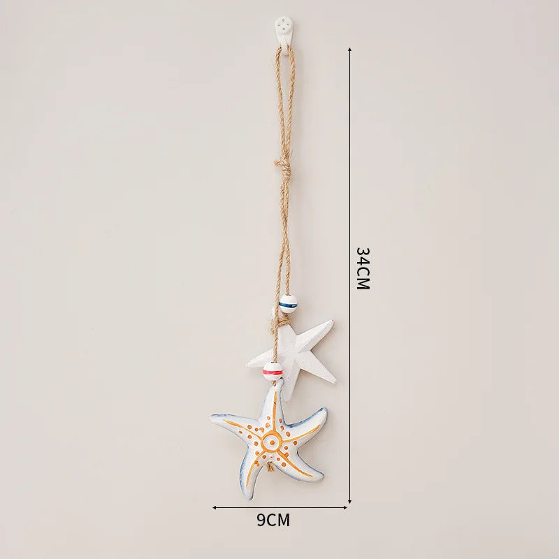 Mediterranean Starfish & Fish Hanging Curtain Wall Décor