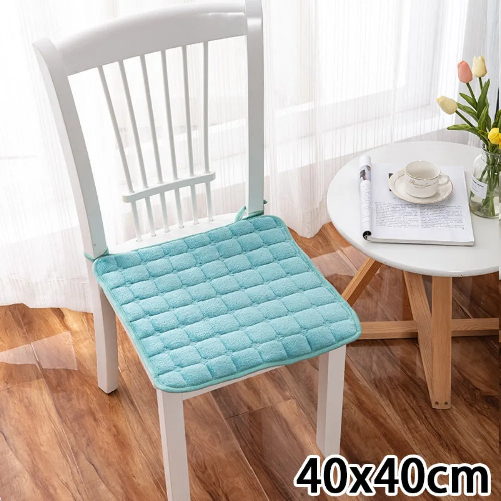 Soft Flannel Seat Cushion 45x45cm | Square Chair Pad