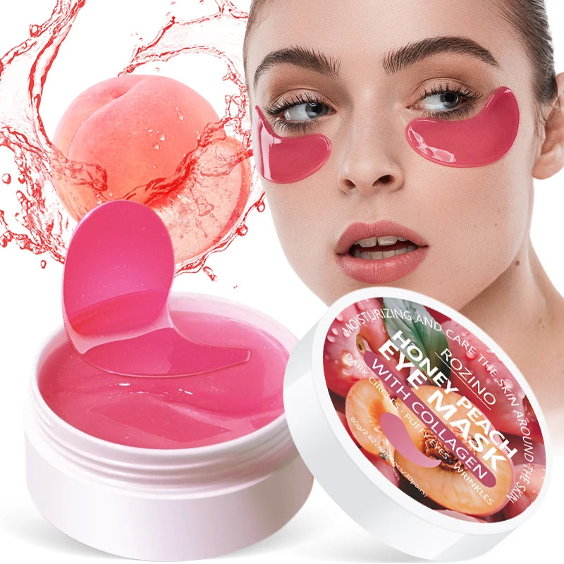 ROZINO 60-Pc Honey Peach Collagen Under-Eye Gel Masks