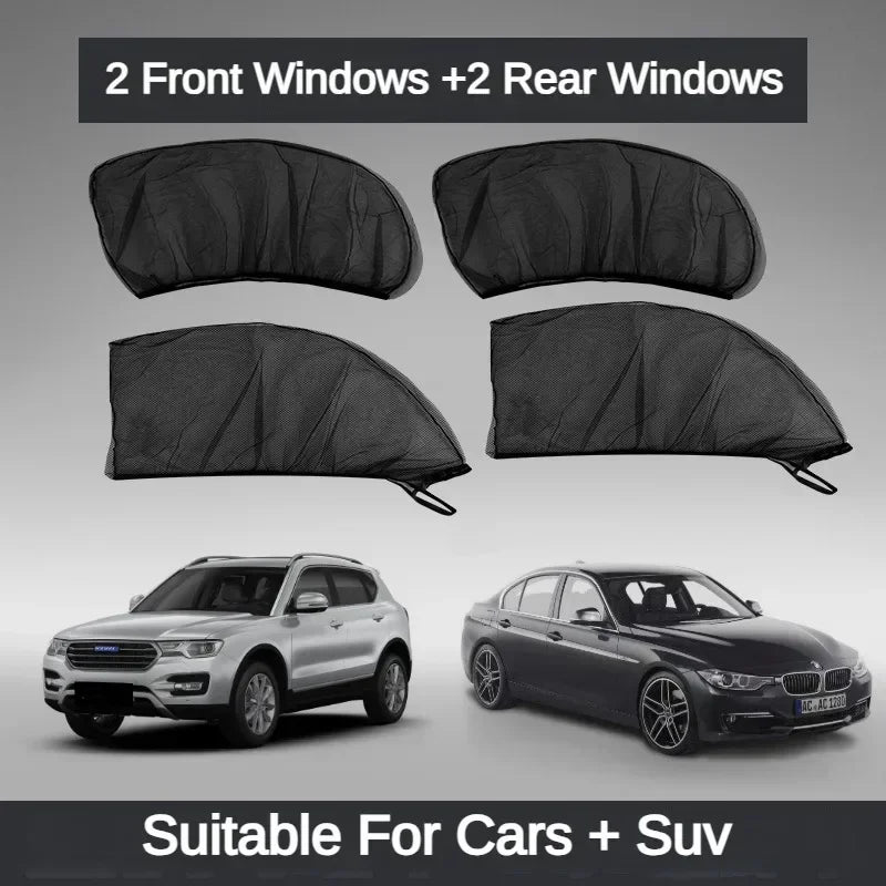 Universal Car Window Mesh Sunshade | UV & Heat Protection
