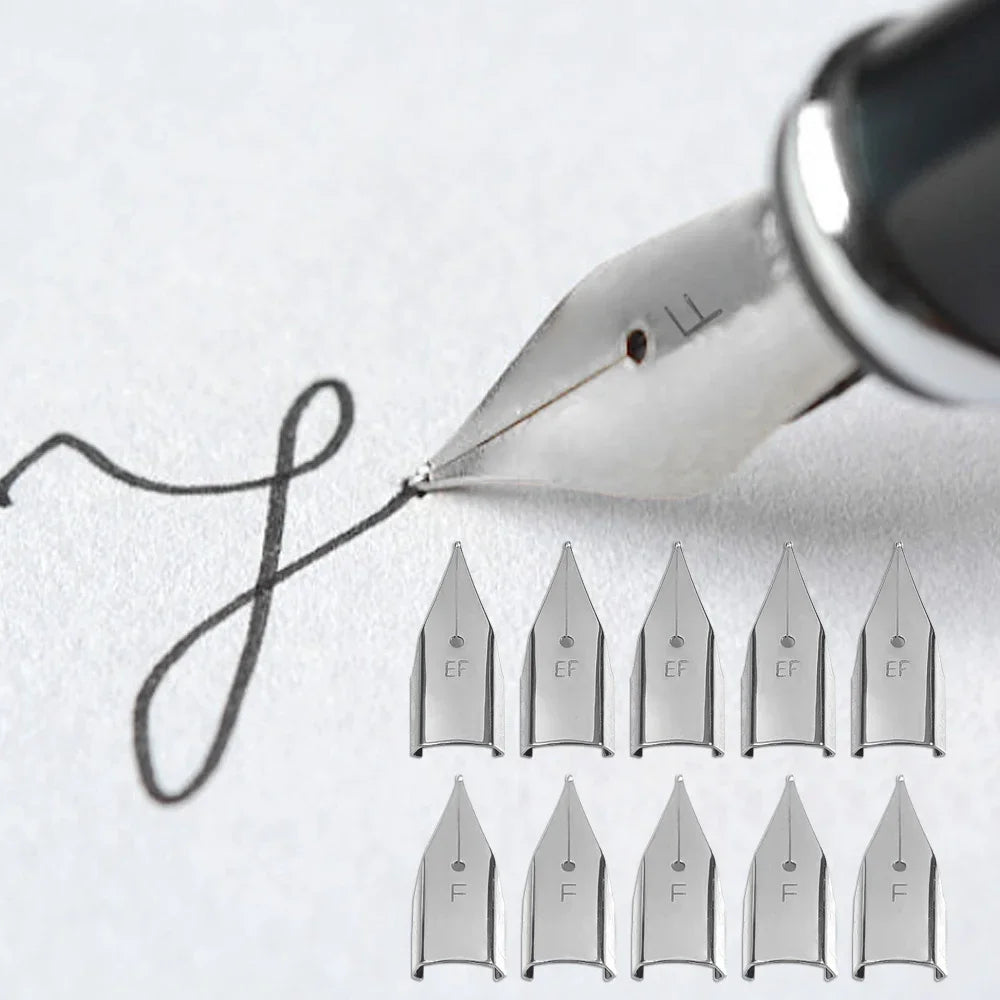 Fountain Pen Replacement Nibs EF 0.38mm & F 0.5mm – 5/10/20 Pack