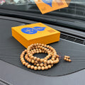 Natural Peach Wood 108 Beads Mala Bracelet | Unisex Spiritual Gift