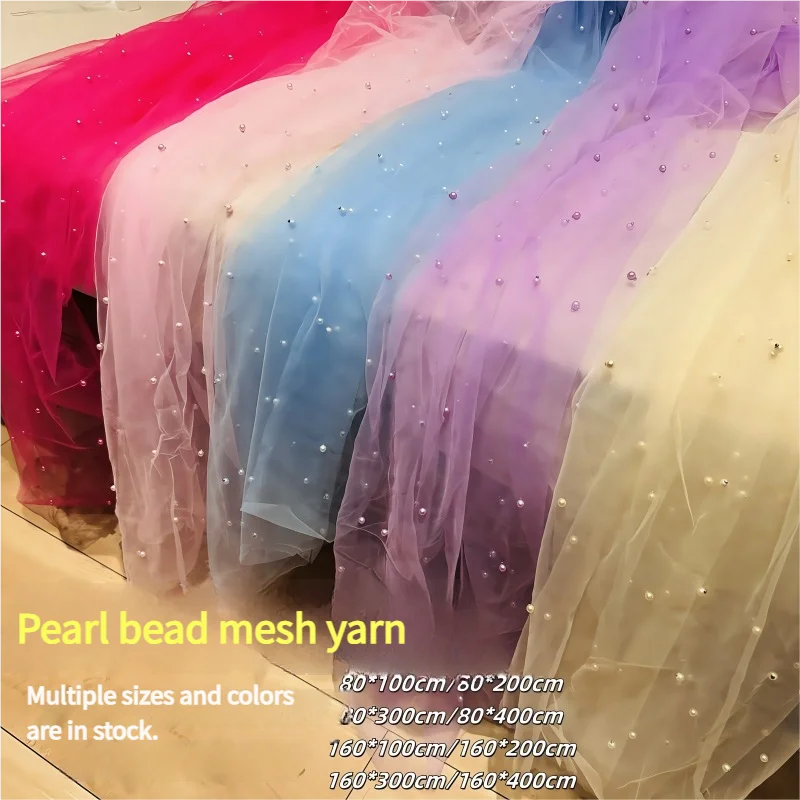 White Pearl Tulle Mesh Table Runner – Wedding & Party Décor