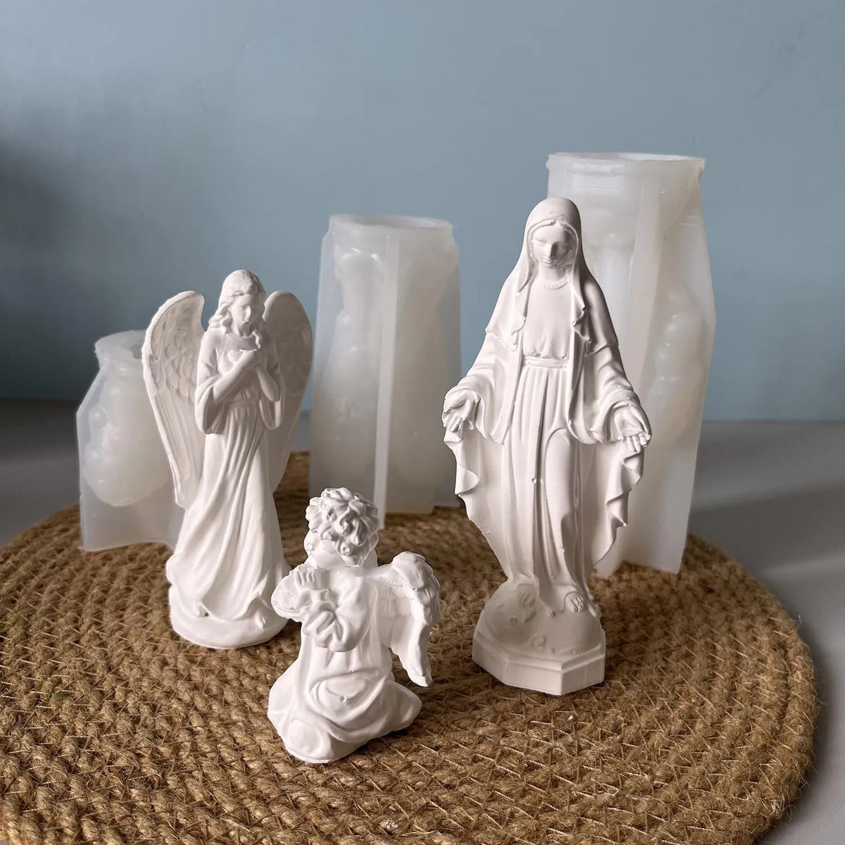 Silicone Virgin Mary Angel Mold for Candle & Plaster Craft