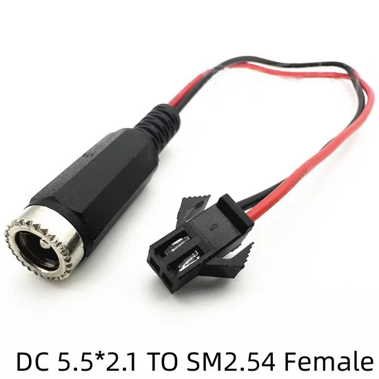 DC 5.5×2.1 Female to XH2.54 PH2.0 Battery Connector Cable 20CM
