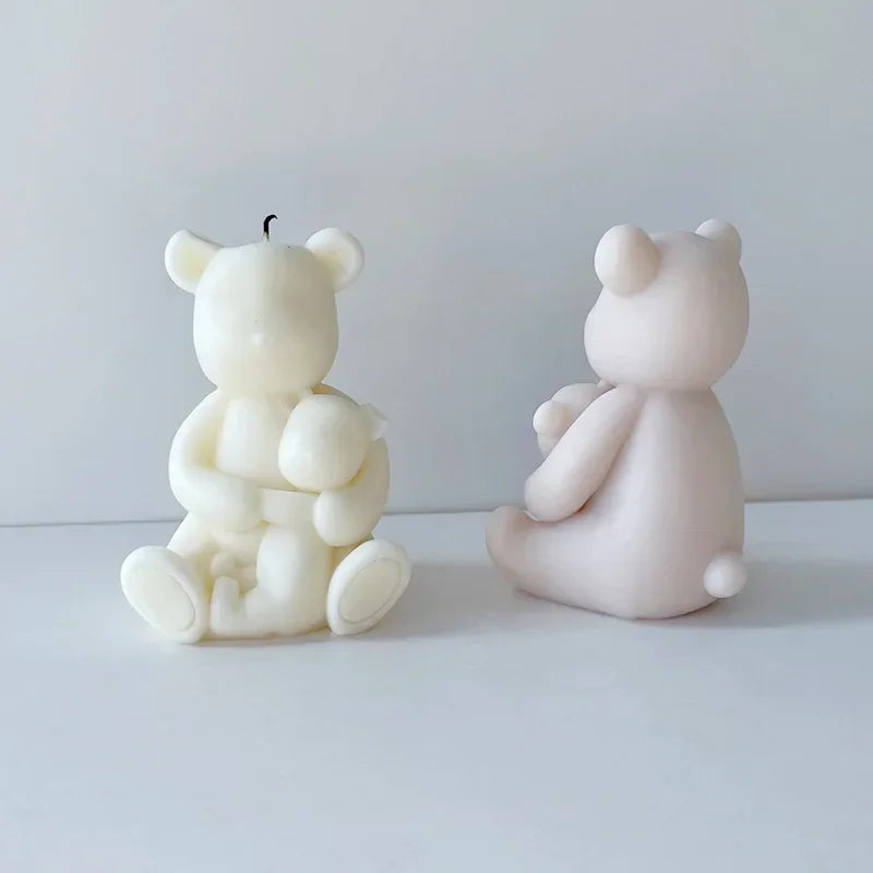 3D Bear Silicone Mold – Candle, Soap, Resin & Chocolate DIY