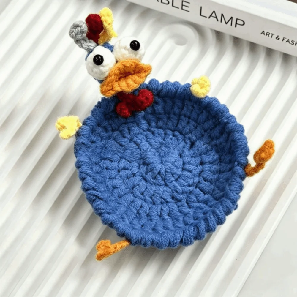 Handmade Crochet Animal Coaster – Knitted Cotton Drink Mat
