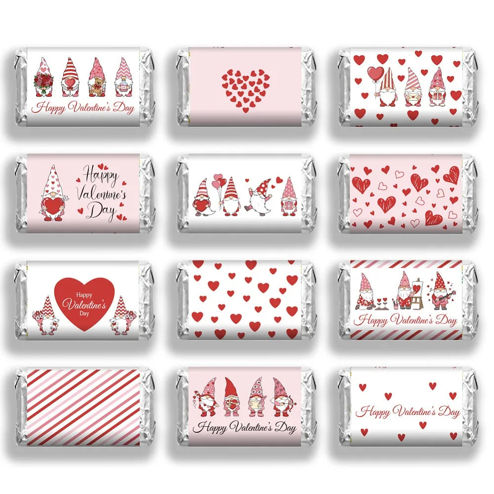 Gnome Baby Shower Candy Bar Wrapper Stickers – 20 Sheets