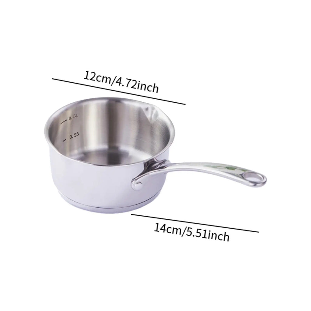 Kesoto Compact Stainless Steel Saucepan with Long Handle