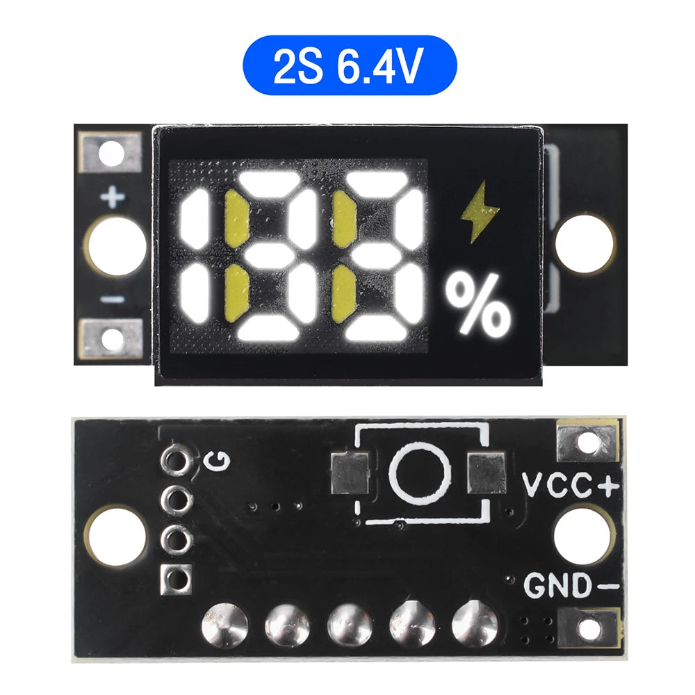 1S–4S LiFePO₄ Battery Level Indicator Module | LED Gauge