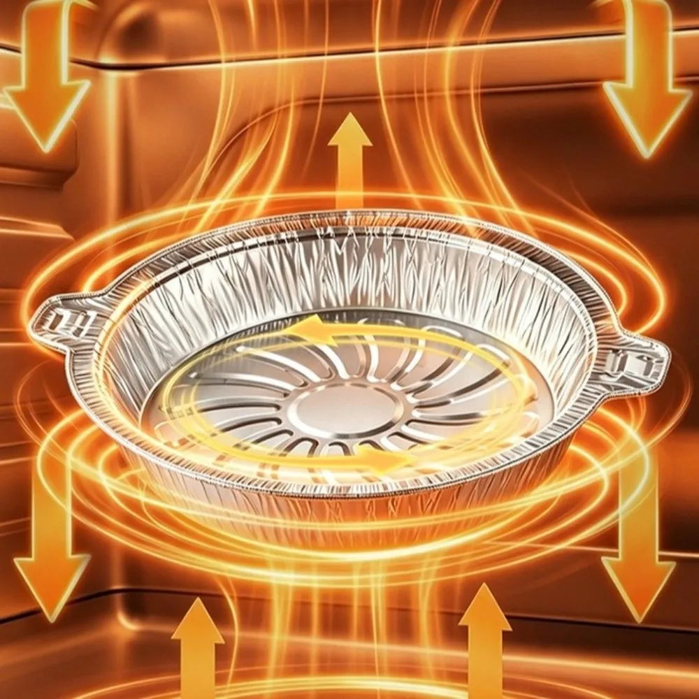 30-Pack Round Disposable Aluminum Foil Baking Pans with Handles