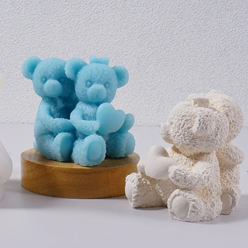 3D Bear Hug Silicone Mold – Candle, Soap & Chocolate DIY