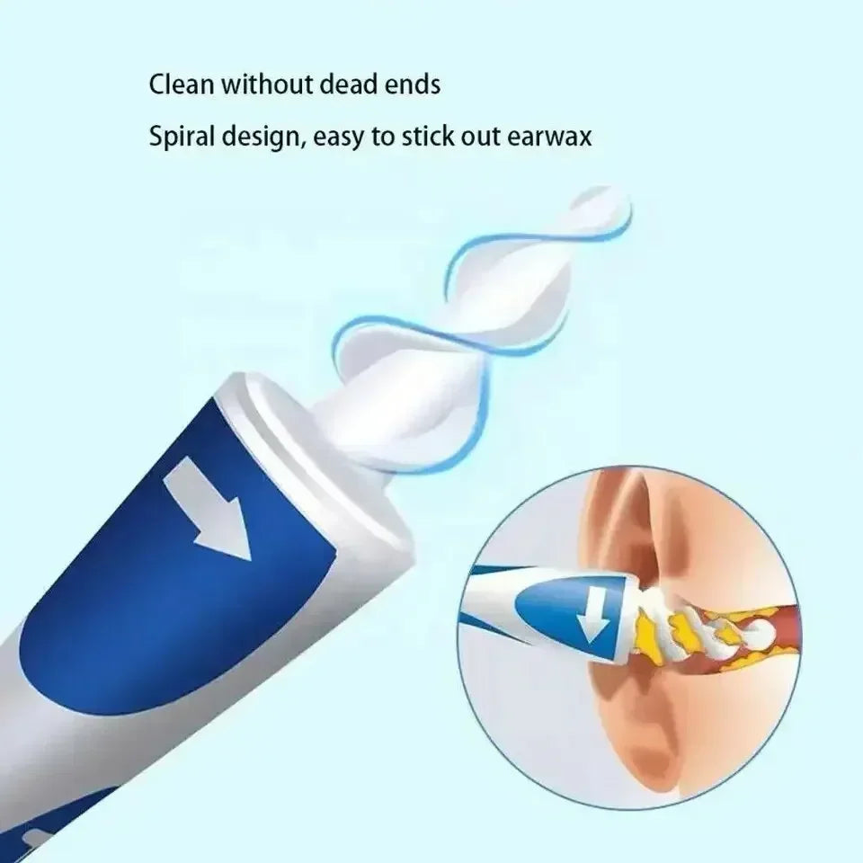 Spiral Silicone Ear Cleaner Set – 16 Soft Replacement Heads