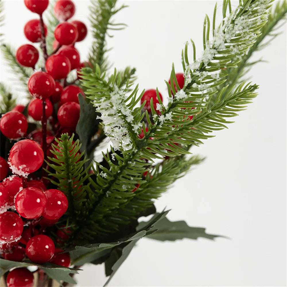 Red Artificial Berry Picks for Christmas Tree & Holiday Décor