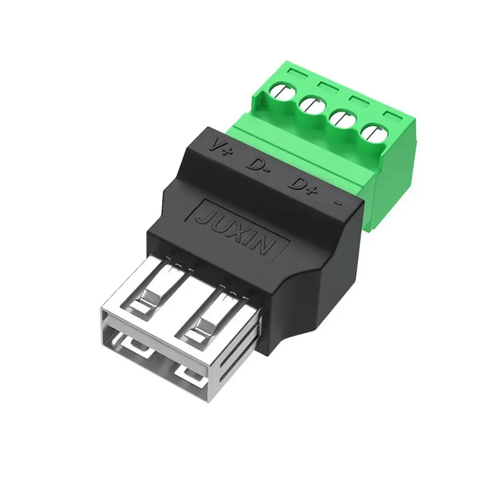 USB 2.0 Type A 4-Pin Screw Terminal Connector – No Solder