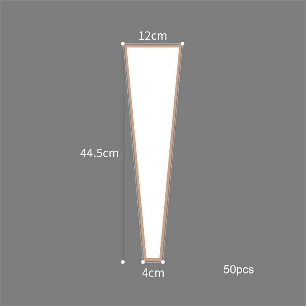 50-Pack Waterproof Rose Flower Wrapping Bags – Rose Gold