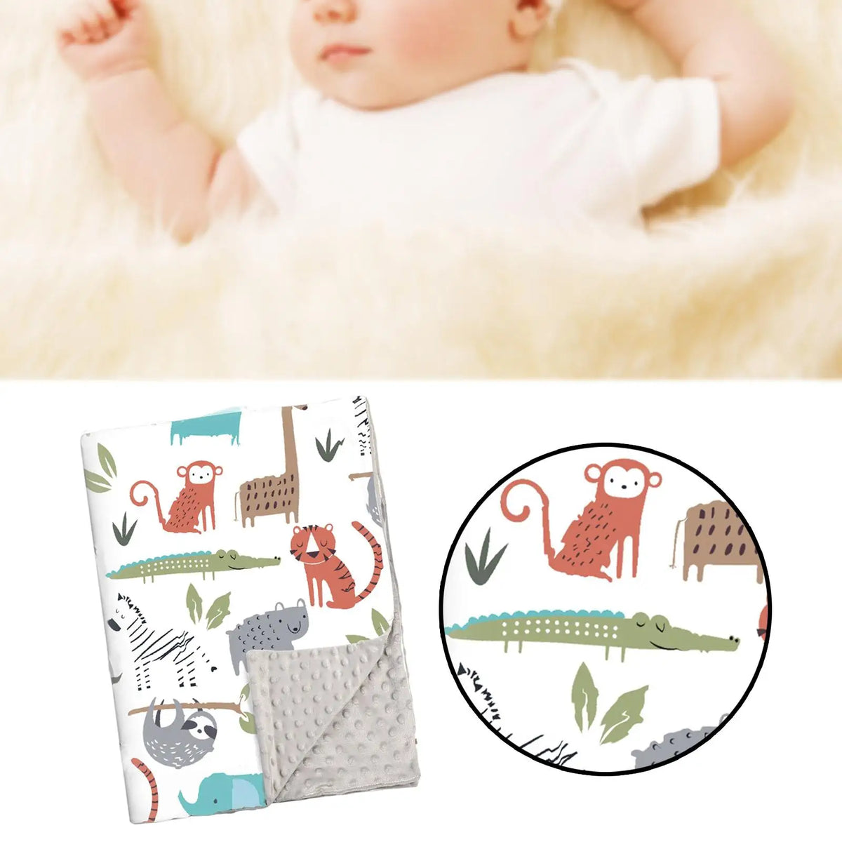 Warm Flannel Baby Swaddle Blanket – Newborn to Toddler
