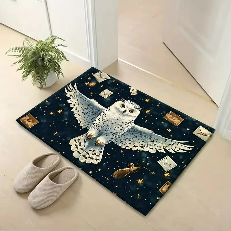 Whimsical Owl Starry Sky Anti-Slip Door Mat | Kitchen & Home