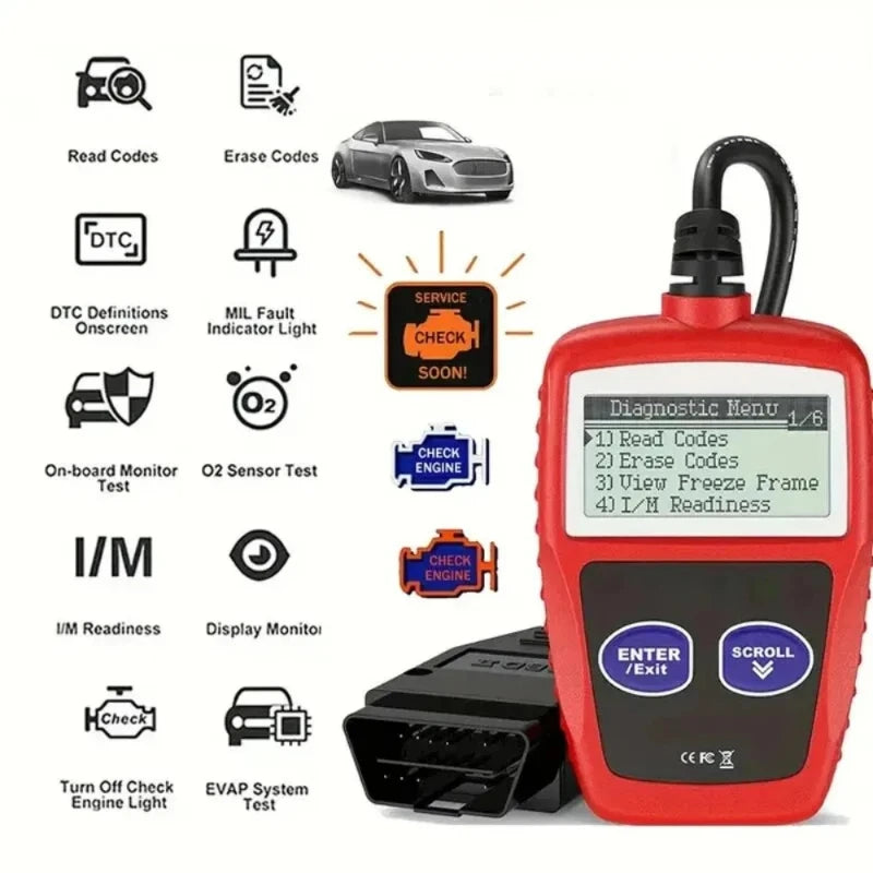 OBD2 Diagnostic Scanner – Multilingual Car Code Reader