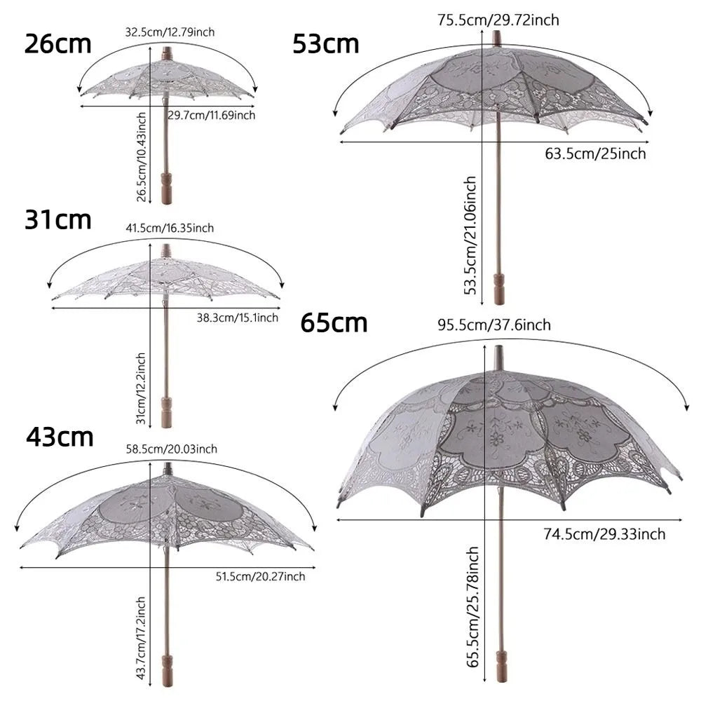 Vintage Lace Parasol Umbrella – Bridal, Flower Girl & Wedding