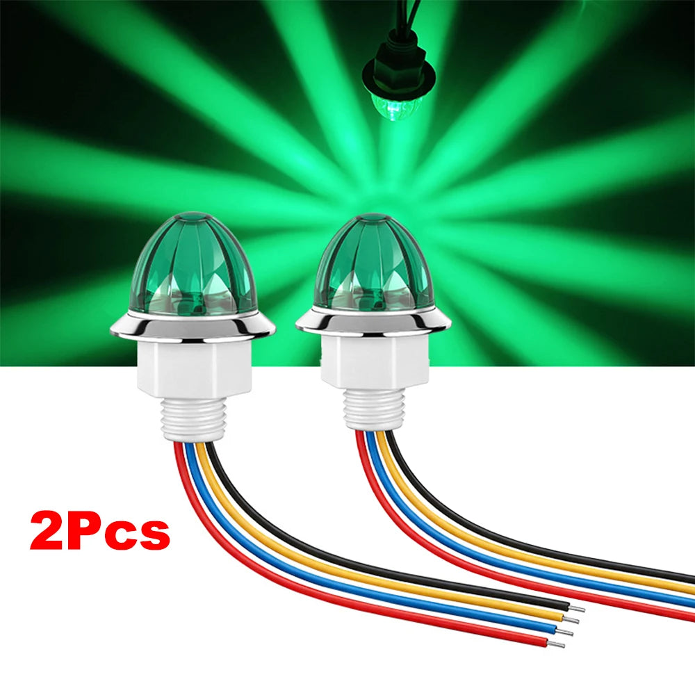 LED Side Marker Lights 12V–24V for Truck Trailer Van | 1–2 Pack