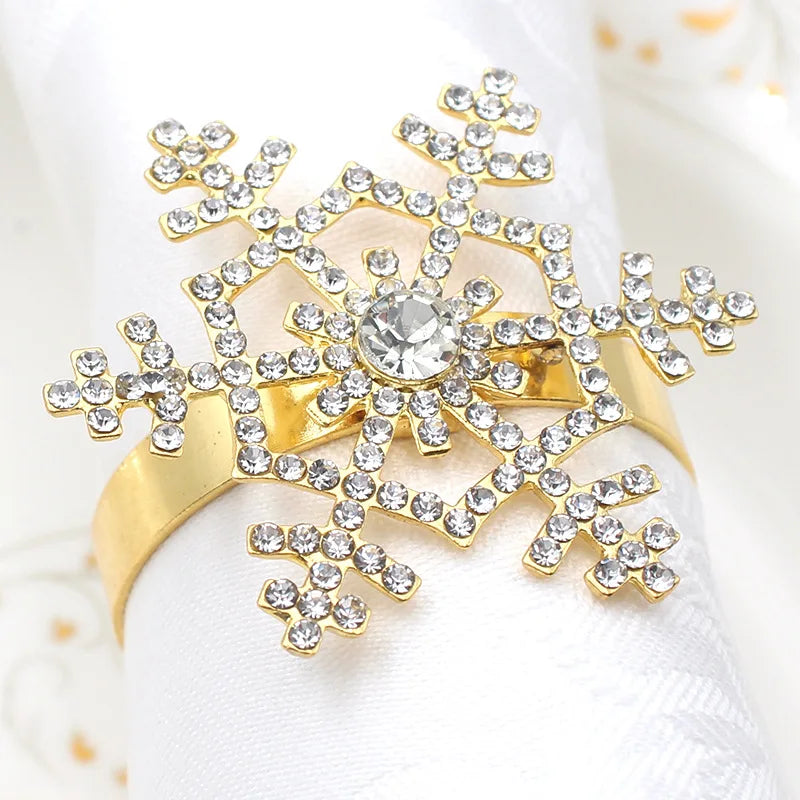 Christmas Snowflake Napkin Rings – Wedding & Party Table Decor