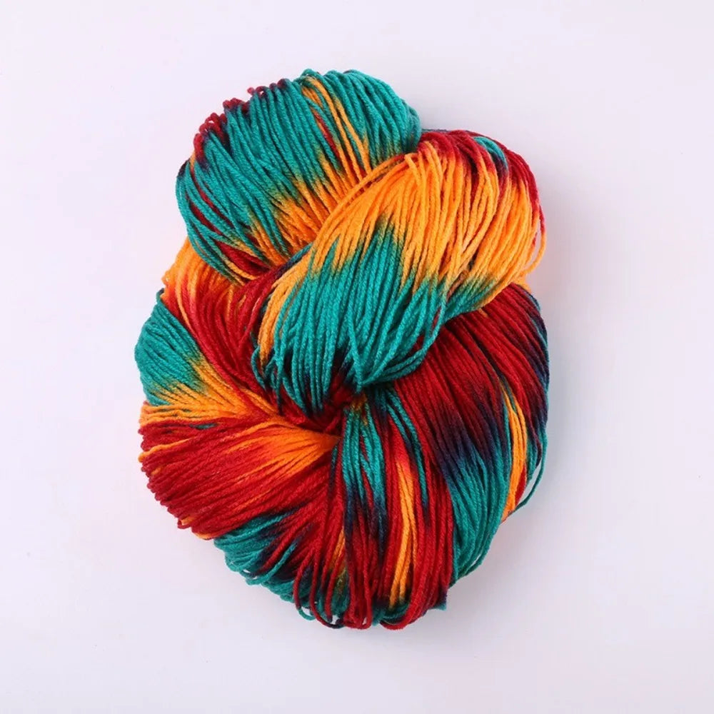 Segment Dyed Acrylic Yarn – Soft Mixed Color Knit & Crochet
