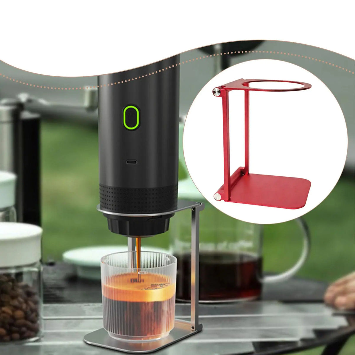 Foldable Aluminum Pour Over Coffee Dripper Stand | Travel