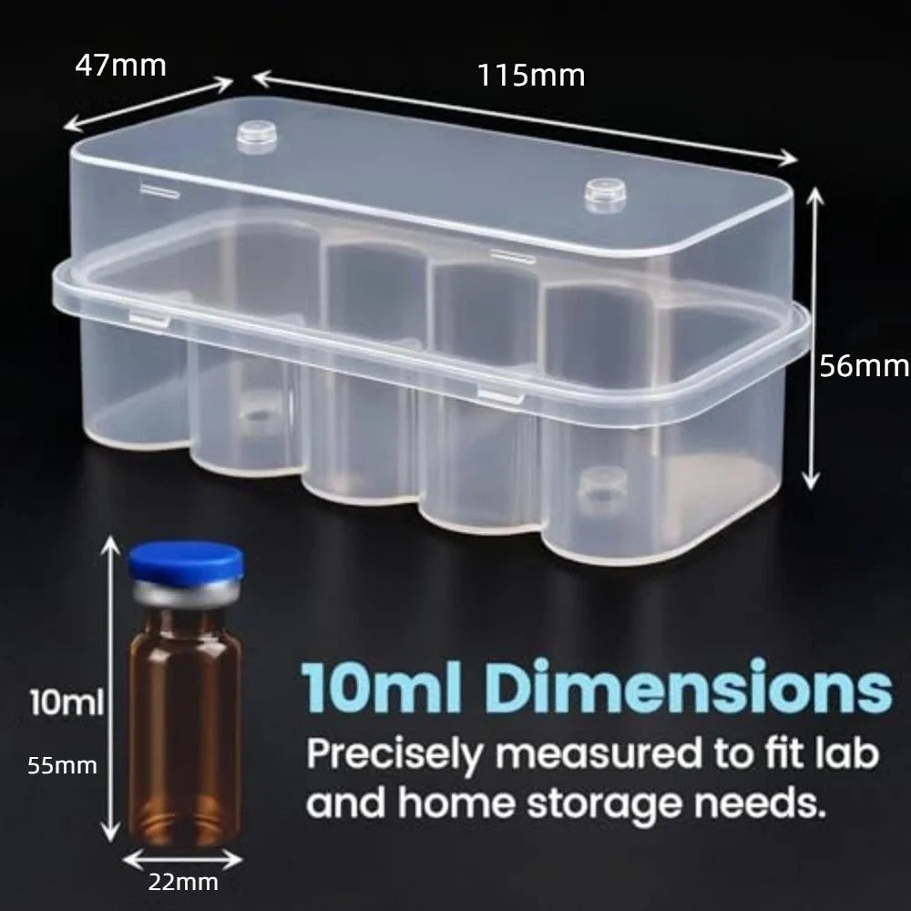 Stackable Vial Storage Case – Clear Freezer Organizer Box