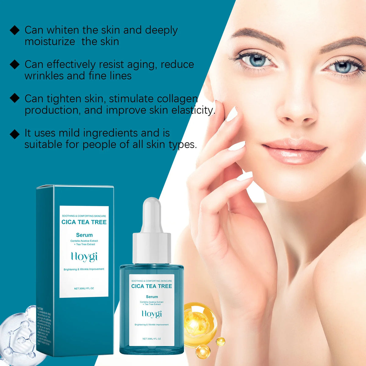 Hoygi Centella Asiatica Face Serum – Hydrating & Pore Minimizing