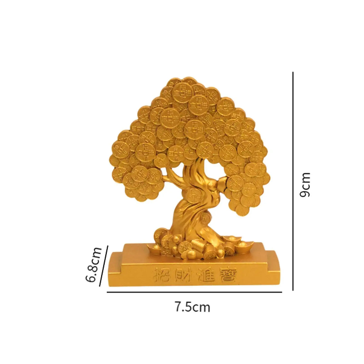 Metal Feng Shui Horse Figurine | Golden Wealth Statue Decor