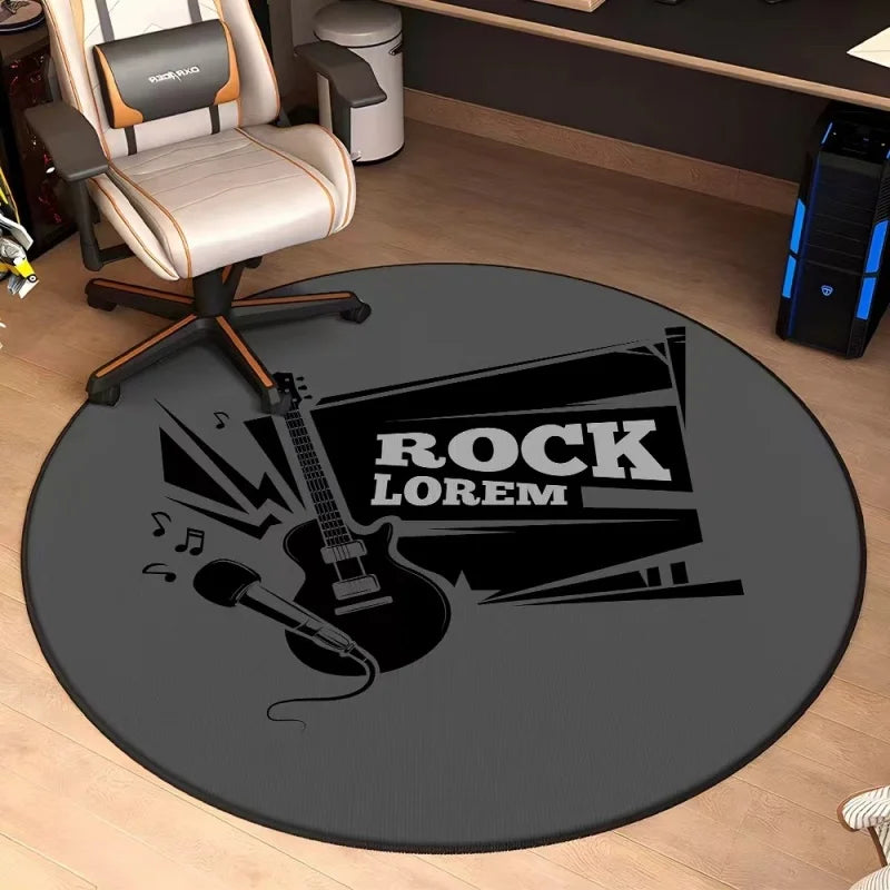Vinyl Record Tree of Life Round Rug – Music Art Floor Mat