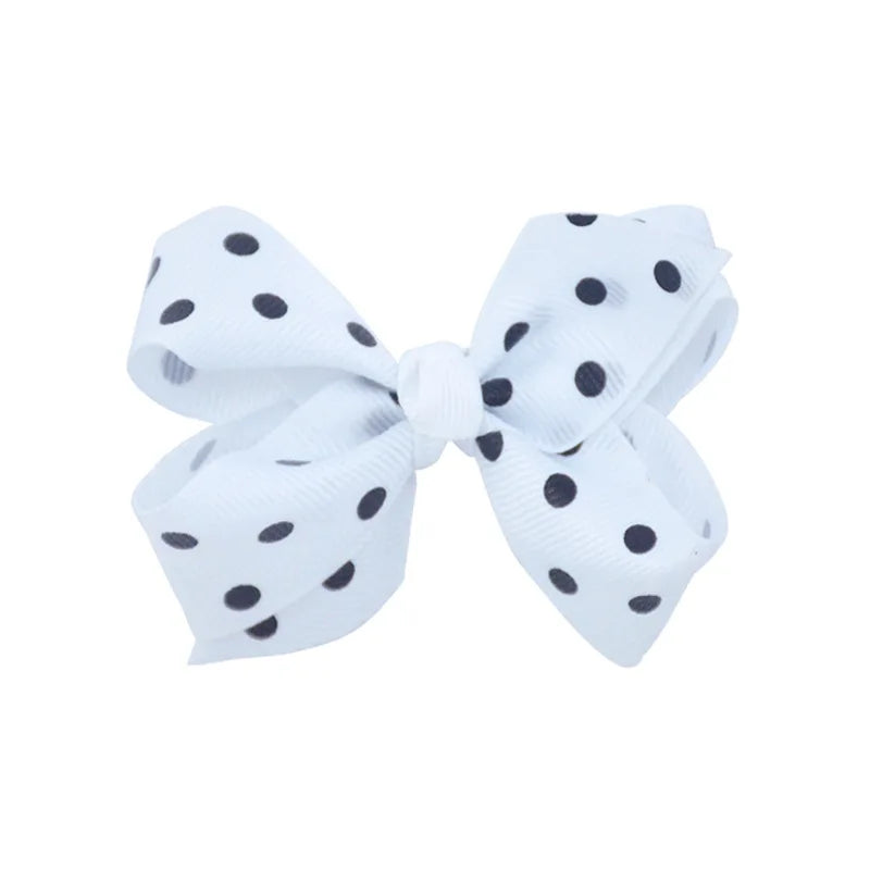 12-Pack Handmade Grosgrain Ribbon Bow Hair Clips for Girls