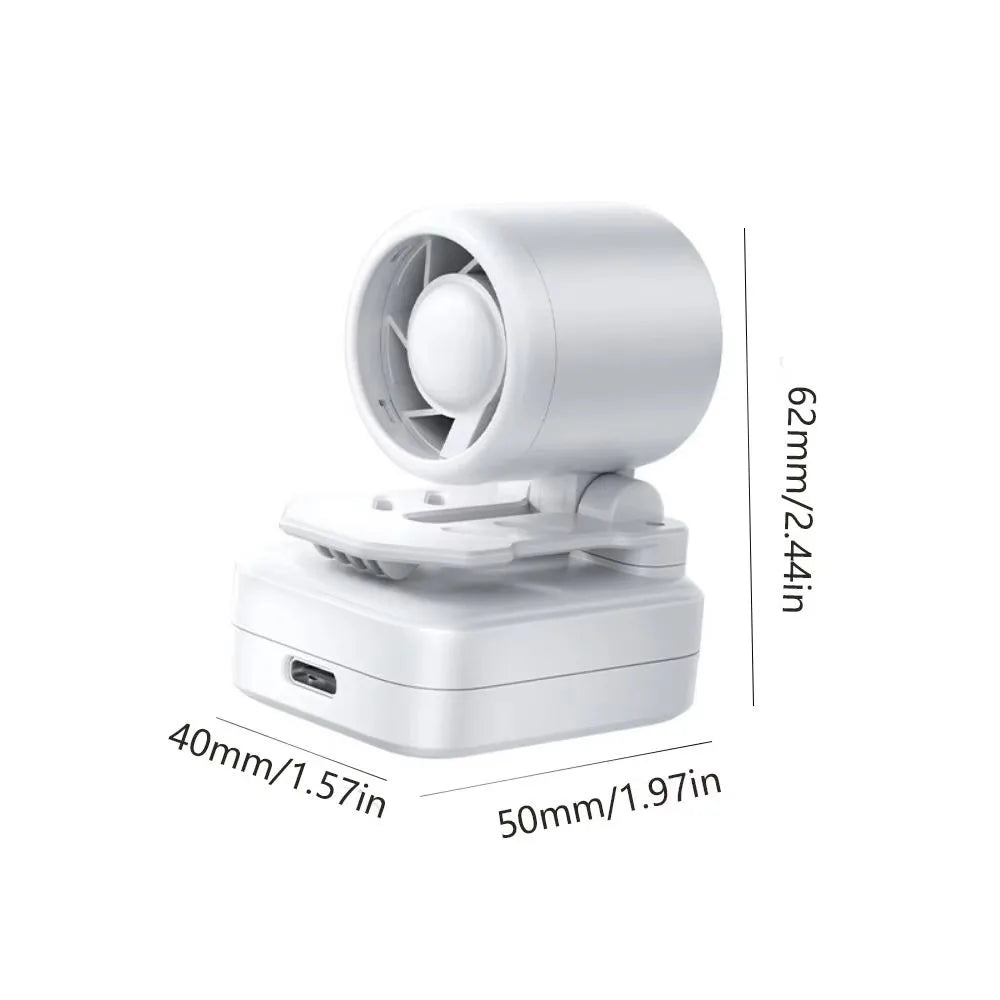 3-Speed Rechargeable Hat Clip Fan – Type-C Portable Mini Fan