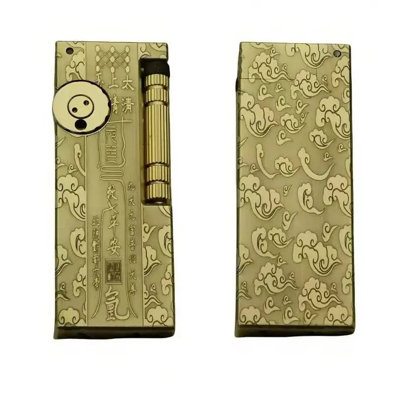 Retro Brass Kerosene Lighter | Arm-Lift Sliding Wheel Design