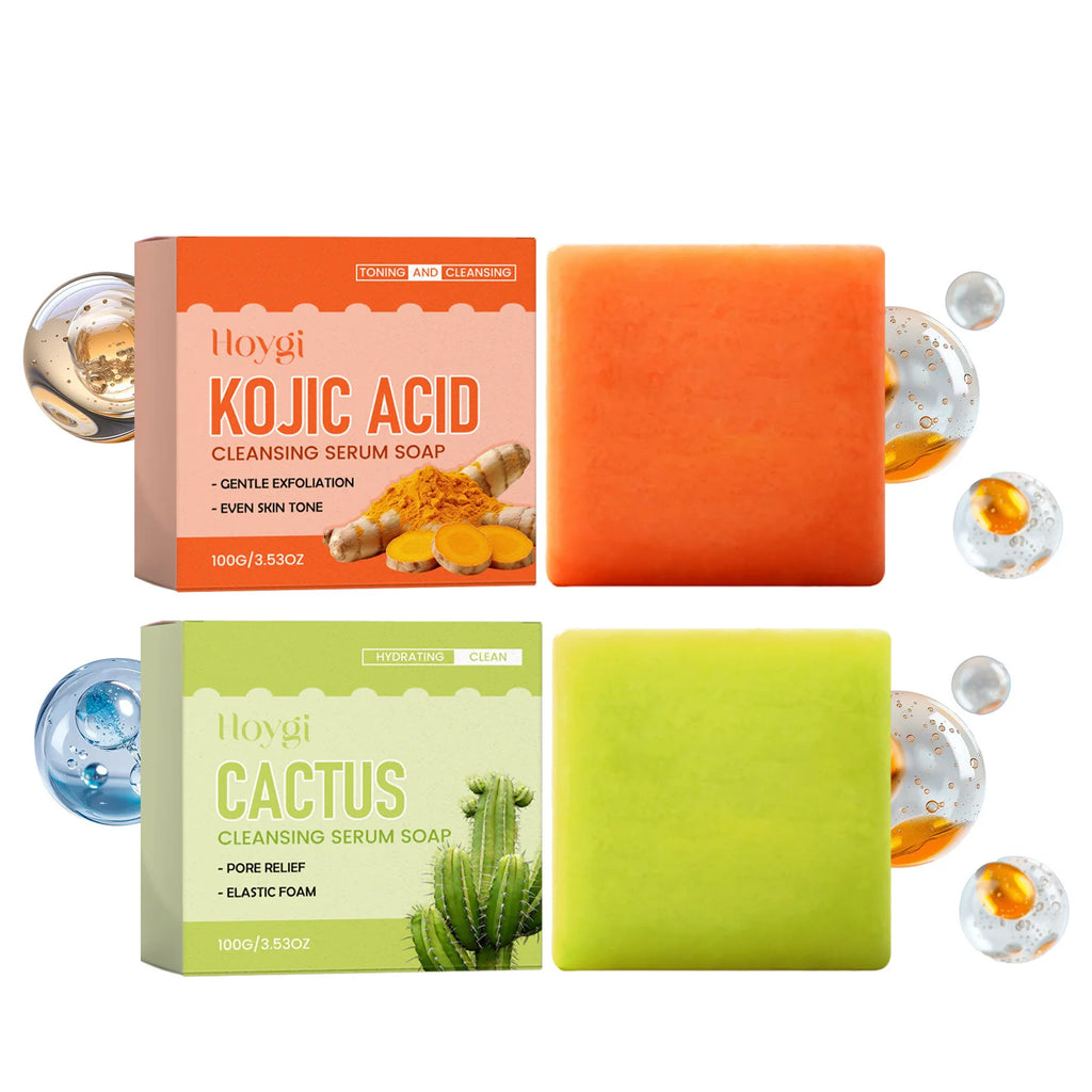 Kojic Acid & Cactus Brightening Soap – Even Skin Tone Cleanser