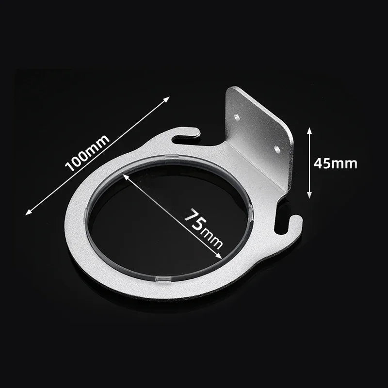 Aluminum Wall-Mounted Hair Dryer Holder & Bathroom Organizer