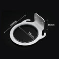 Aluminum Wall-Mounted Hair Dryer Holder & Bathroom Organizer