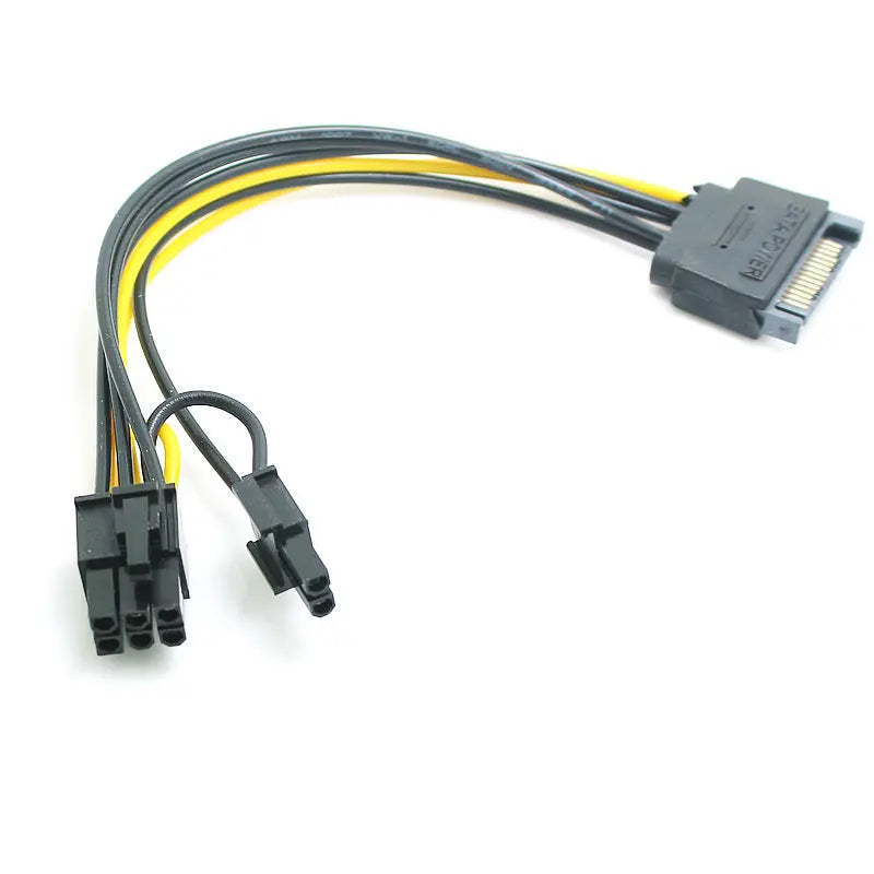 SATA 15-Pin to 8-Pin (6+2) GPU Power Cable Adapter – OULLX