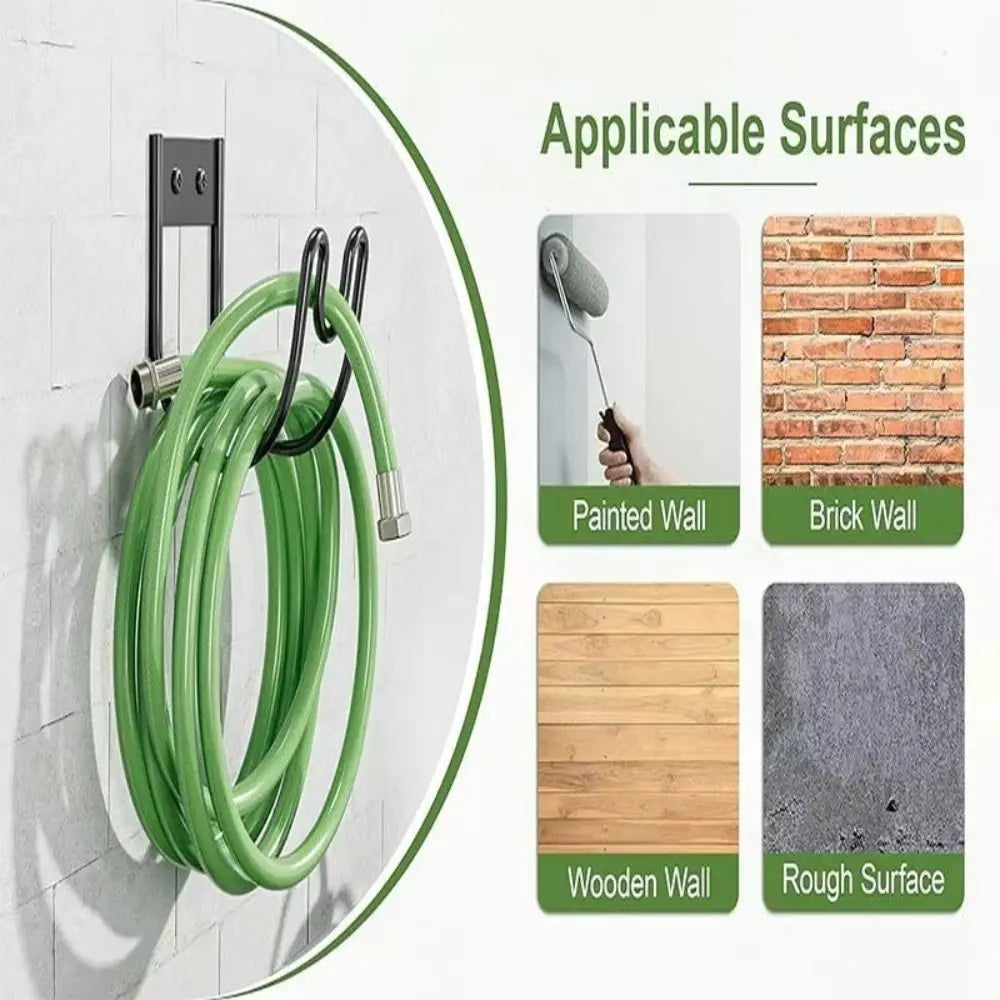 Wall-Mounted Iron Garden Hose Hanger – Rust-Proof Hook