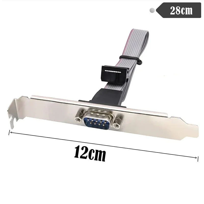 RS232 DB9 9-Pin to IDC 10-Pin Ribbon Cable Bracket Adapter