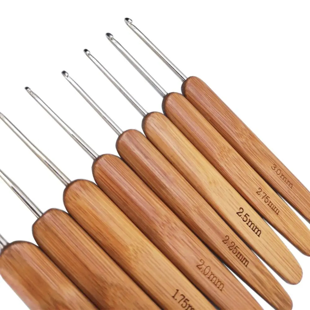 17-Size Bamboo Steel Crochet Hook Set – Lace & Fine Yarn
