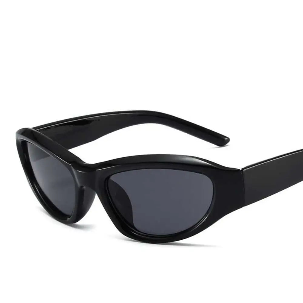 Y2K Oval Sports Punk Sunglasses UV400 – Colorful Mirror Lens