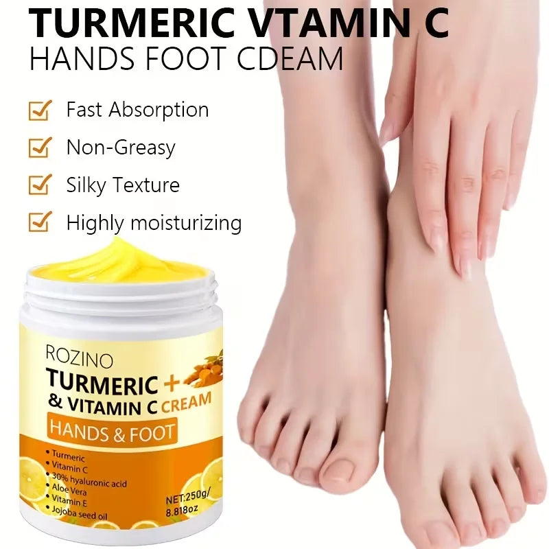 ROZINO 250g Turmeric Hand & Foot Moisturizing Repair Cream
