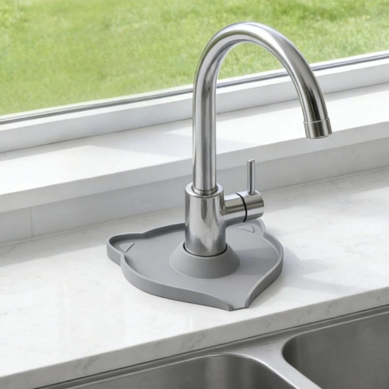 Silicone Faucet Mat – Sink Splash Guard & Drip Catcher Tray