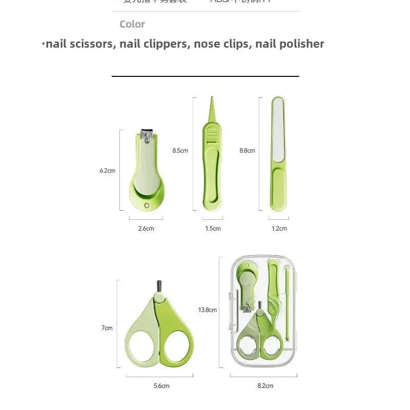 4-Piece Baby Nail Clipper Set – Safe Stainless Steel Trimmer