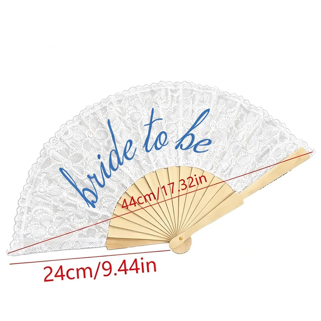 Wooden Lace Handheld Fan – Wedding & Bridal Shower Party