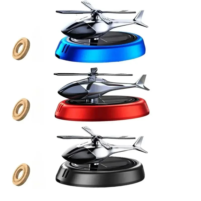 Solar Helicopter Car Air Freshener – Rotating Propeller Diffuser