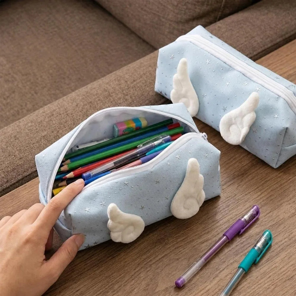 Angel Wing Star Pencil Case – Large Capacity Pouch